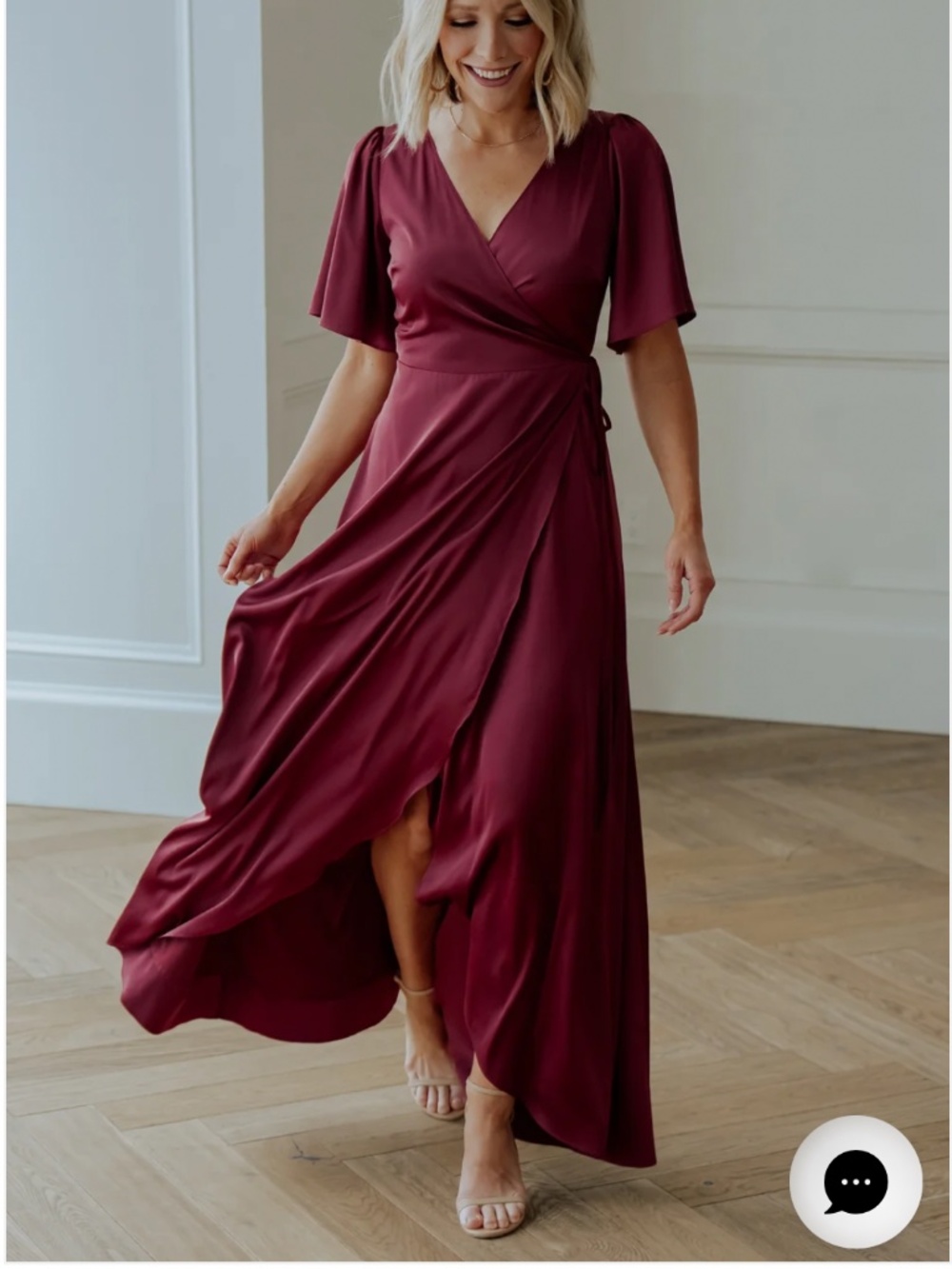 Baltic Born Red Silk Wrap Dress